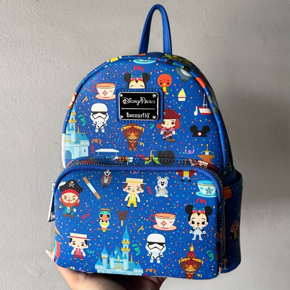 Disney Parks Blue AOP Loungefly Backpack